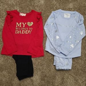 Bundle pack of tops and leggings, and lounge wear in size 6